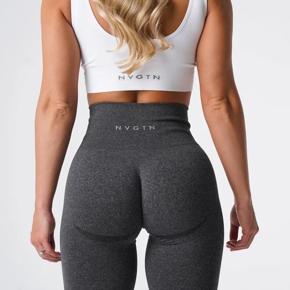 NVGTN Charcoal Gray High-Waisted Skinny Leggings - Picture 2 of 6